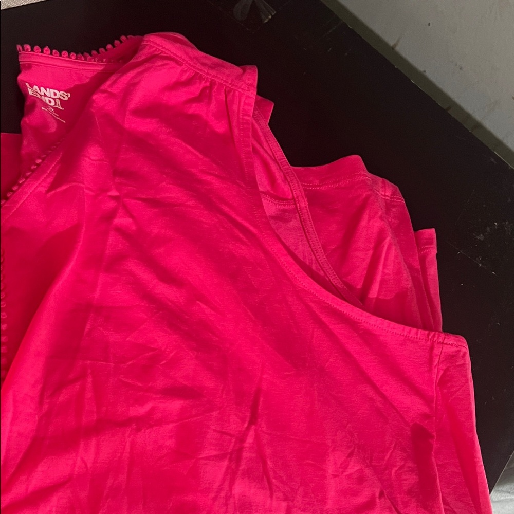 Lands' End Bright Pink Tank Top